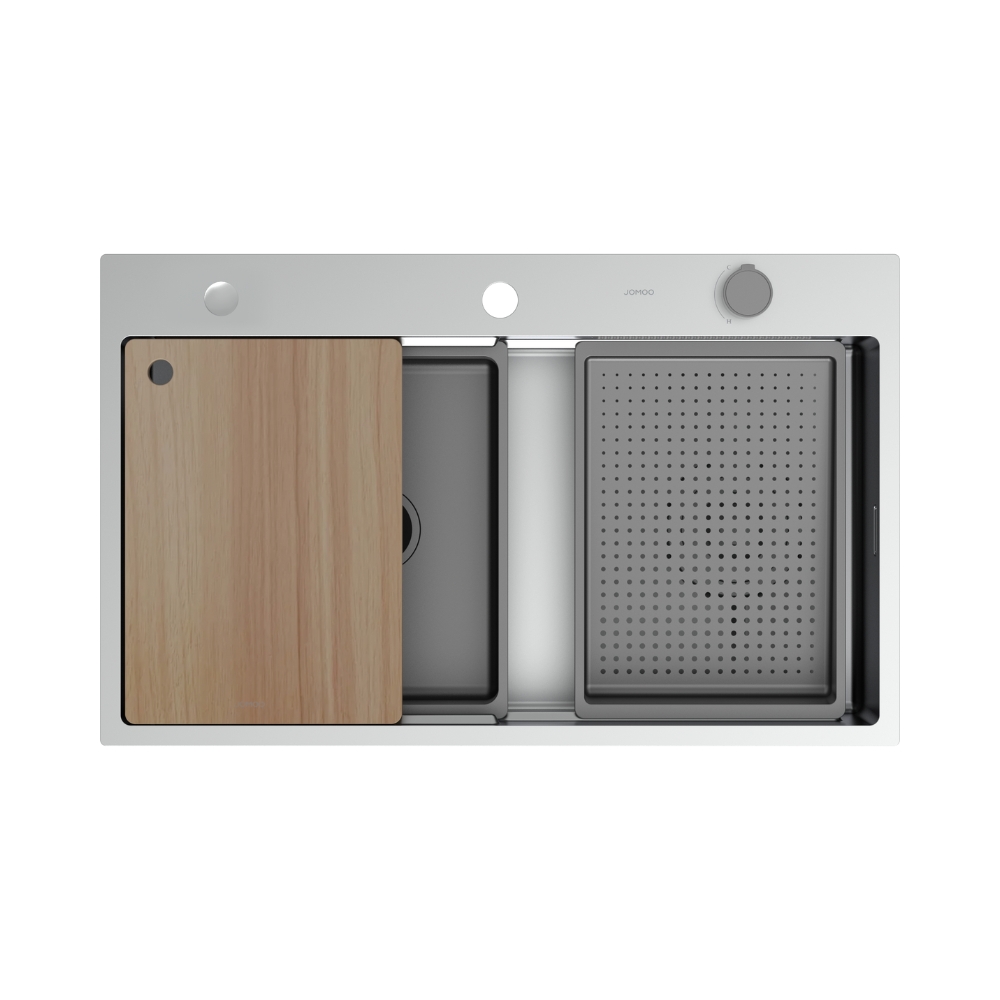 Chậu rửa bát 1 hố hydro nano kháng nước JOMOO 06293-BZ-1 (78x48cm)