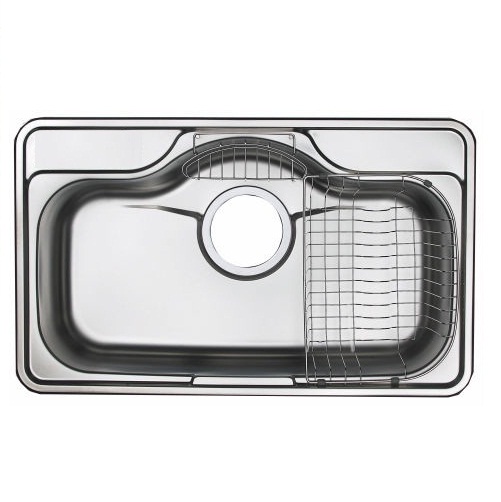 Chậu rửa bát 1 hố Inox mạ màu đen KAMADA 6944 (690x440mm) - Image 5