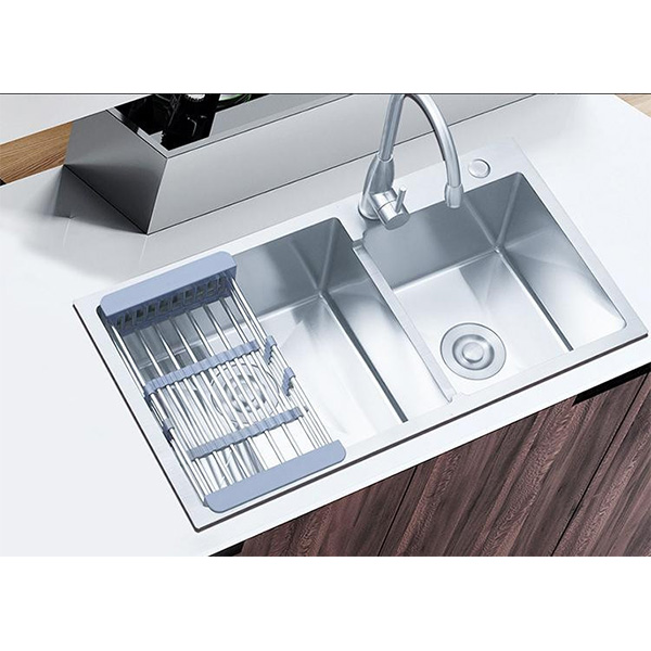 Chậu rửa bát 1 hố Inox SUS 304 màu vàng vòi chảy thác Miken MKRB-230316G (800x450x220 mm) - Image 4