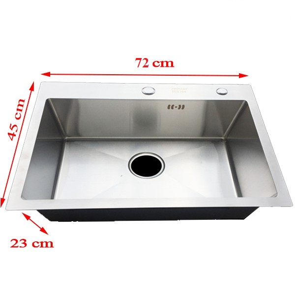 Chậu rửa bát 1 hố Inox SUS 304 nano black màu đen FULLE 7848B - Image 5