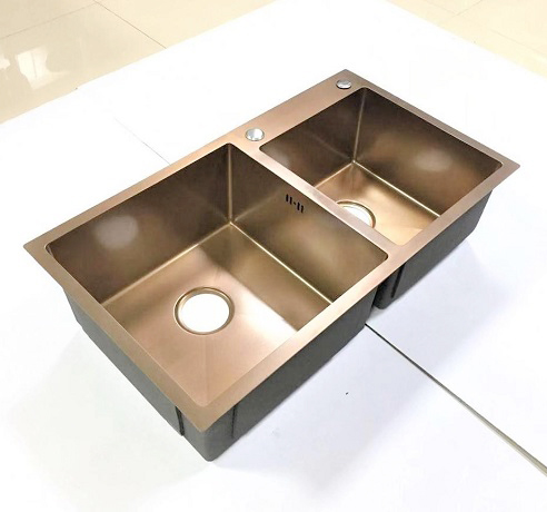 Chậu rửa bát 1 hố Inox SUS 304 nano màu ghi xám vòi chảy thác Miken MKRB-7546GR (75x46x22 cm) - Image 4