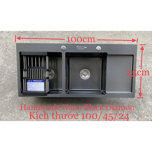 Chậu rửa bát 1 hố Kagol KG7546 (75x46x22 cm) - Image 6