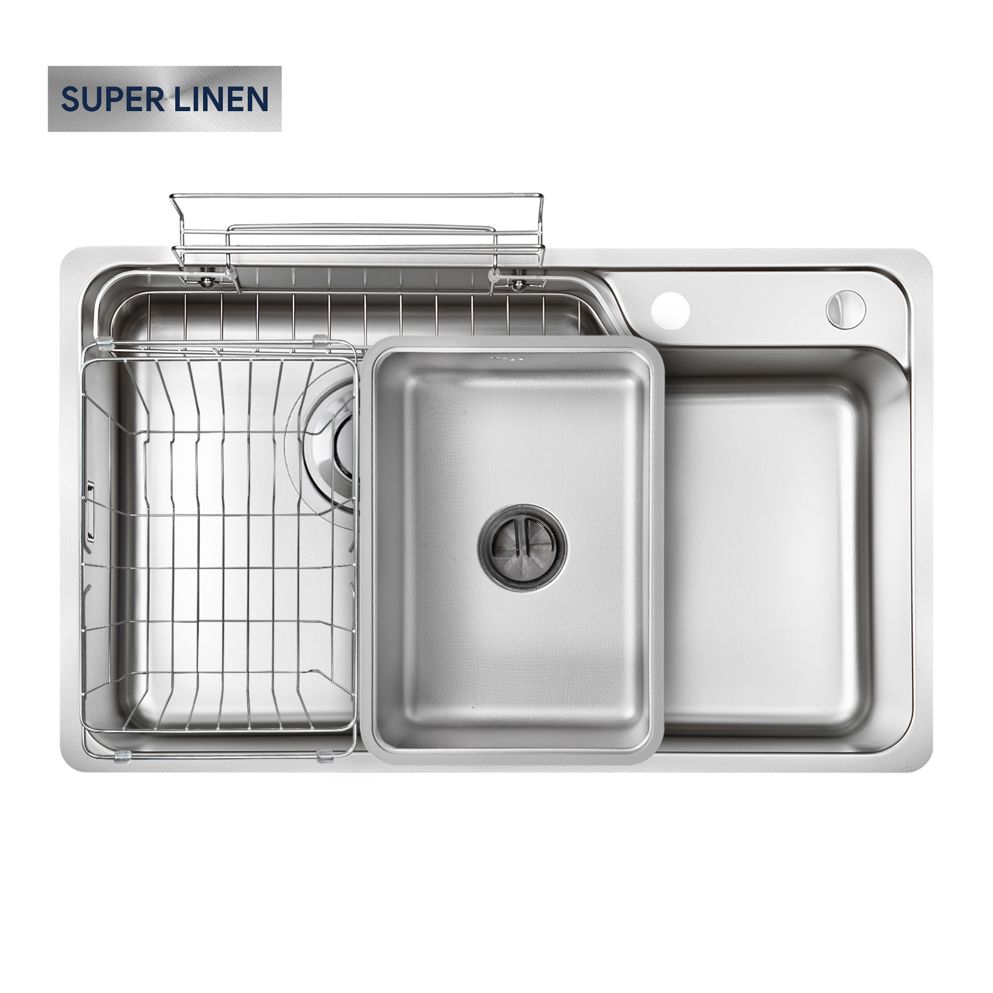 Chậu rửa bát 1 hố Kluger KU6045FS Basic (600x450x220mm) - Image 4