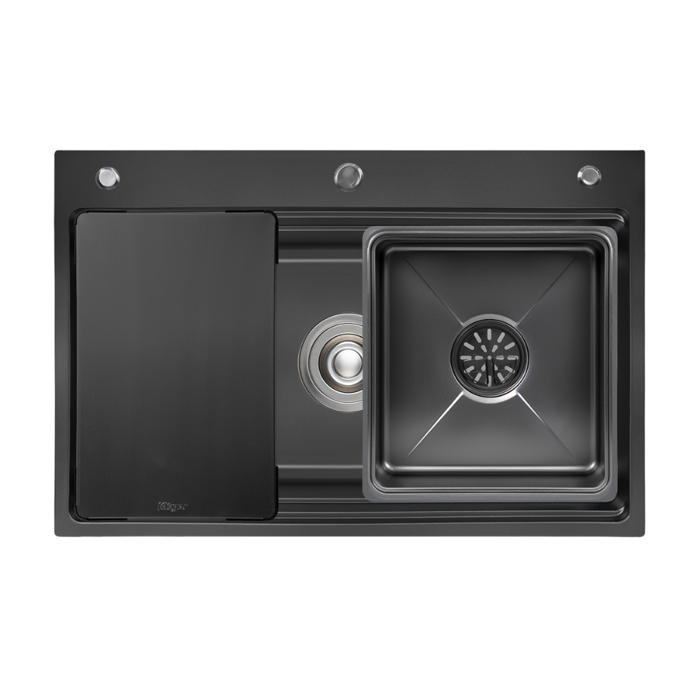 Chậu rửa bát 1 hố Kluger KU7844FS Basic (780x445x220mm) - Image 4
