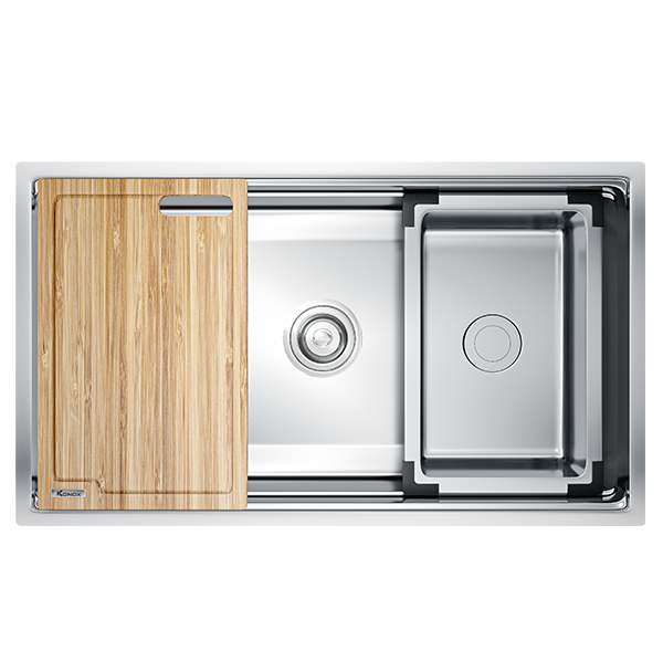 Chậu rửa bát 1 hố Konox Workstation Sink KN8347SU Dekor (830*470*220mm) - Image 3