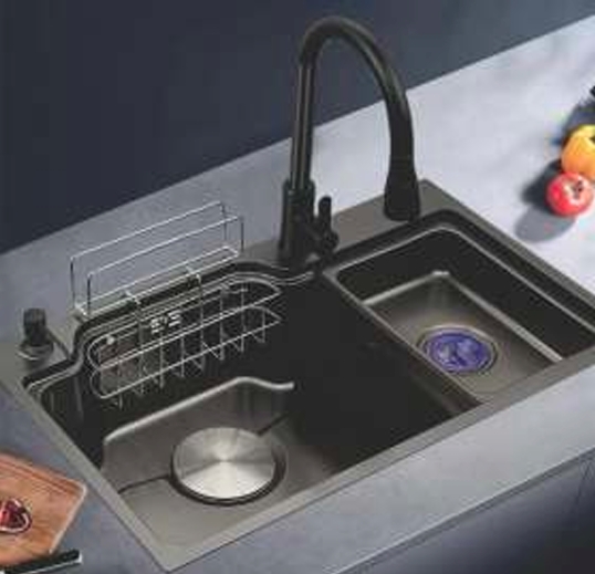 Chậu rửa bát 1 hố màu đen Royal Join RA-35A7545