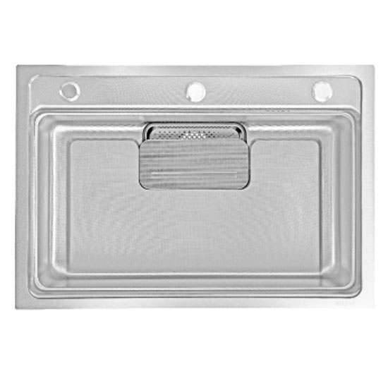 Chậu rửa bát 1 hố Nano GRUNDER GR-7546MB (750x460x220 mm)