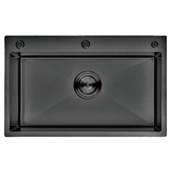 Chậu rửa bát 1 hố Nano màu đen GRUNDER GR-5045AD (500x450x220mm) - Image 4