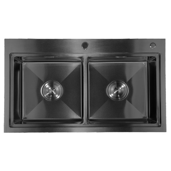Chậu rửa bát 1 hố Nano màu đen GRUNDER GR-7546CTD (750x460x220 mm) - Image 5