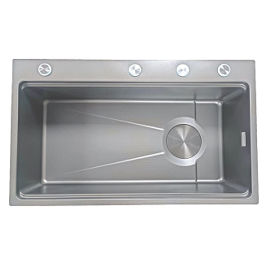Chậu rửa bát 1 hố Nano màu đen GRUNDER GR-7546ND (750x460x220mm) - Image 3