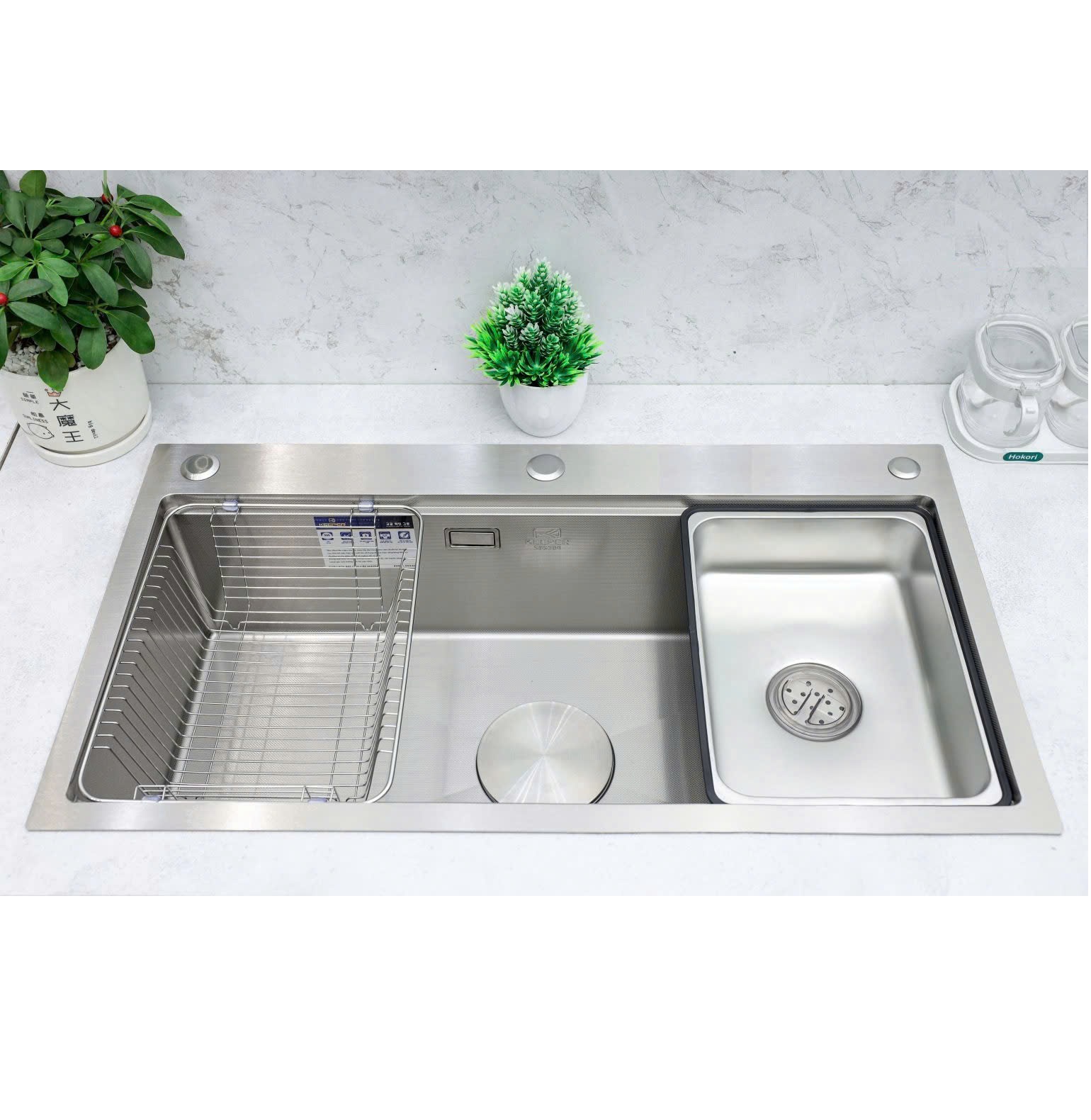 Chậu rửa bát 1 hố nano màu đen HENRY HR-649 (60x45) - Image 3