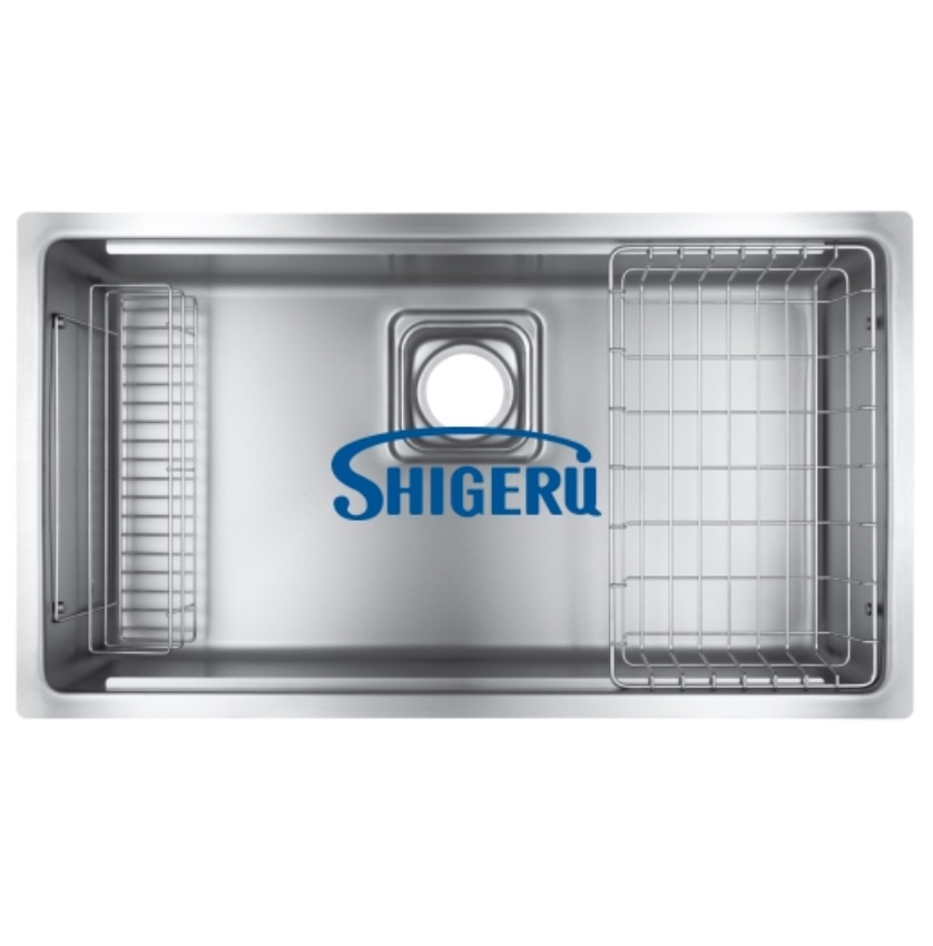 Chậu rửa bát 1 hố nội địa Nhật Bản Shigeru FCM-DK FS (Inox 304 Sần) - Image 4