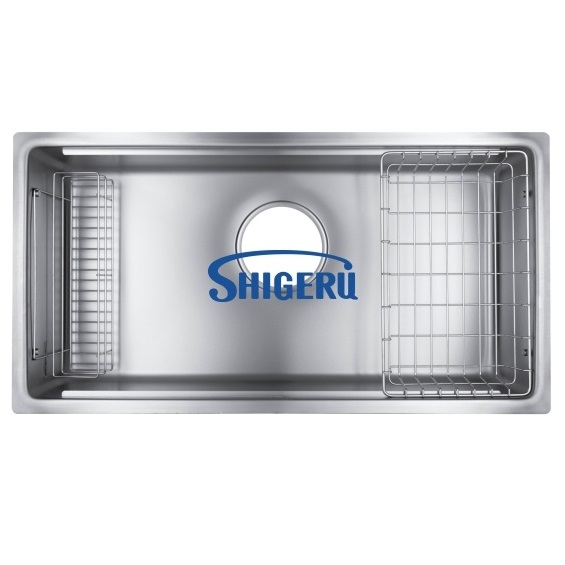 Chậu rửa bát 1 hố nội địa Nhật Bản Shigeru GB-K FS (Inox 304 Sần) - Image 4