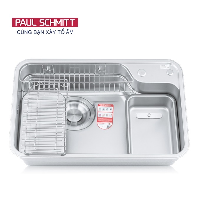 Chậu rửa bát 1 hố Paul Schmitt PA80455-UD (800x455x220mm) - Image 5