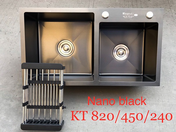 Chậu rửa bát 1 hố phủ nano màu trắng Kagol KNT7848 (78x48x24cm) - Image 5