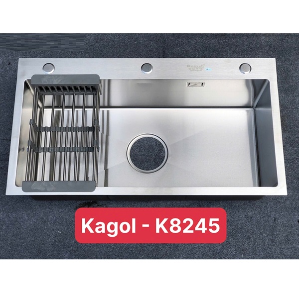 Chậu rửa bát 2 hố 1 bàn Nano Black màu đen Kagol 10045BC (100x45cm) - Image 4