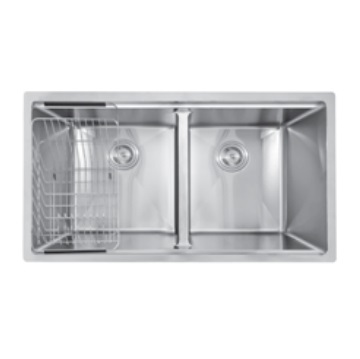 Chậu rửa bát 2 hố cân có bàn Huge H-P200L (1160x500x230mm) - Image 3