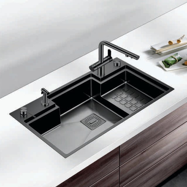 Chậu rửa bát 2 hố cân Geler GL Eco-8447 - Image 5