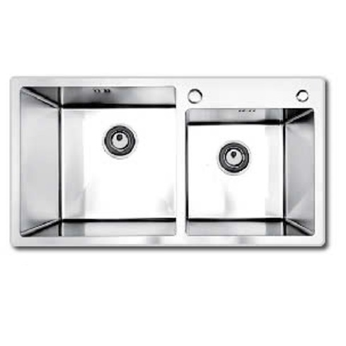 Chậu rửa bát 2 hố cân Sobisung SB-8045 (800x450x225) - Image 6
