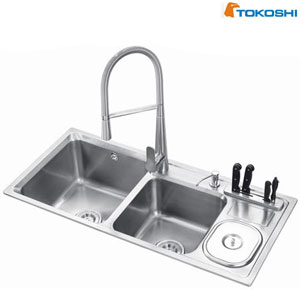 Chậu rửa bát 2 hố cao cấp Tokoshi T7942 - Image 5
