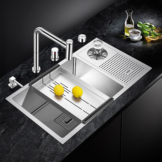 Chậu rửa bát 2 hố Geler GL Eco-8045 - Image 4