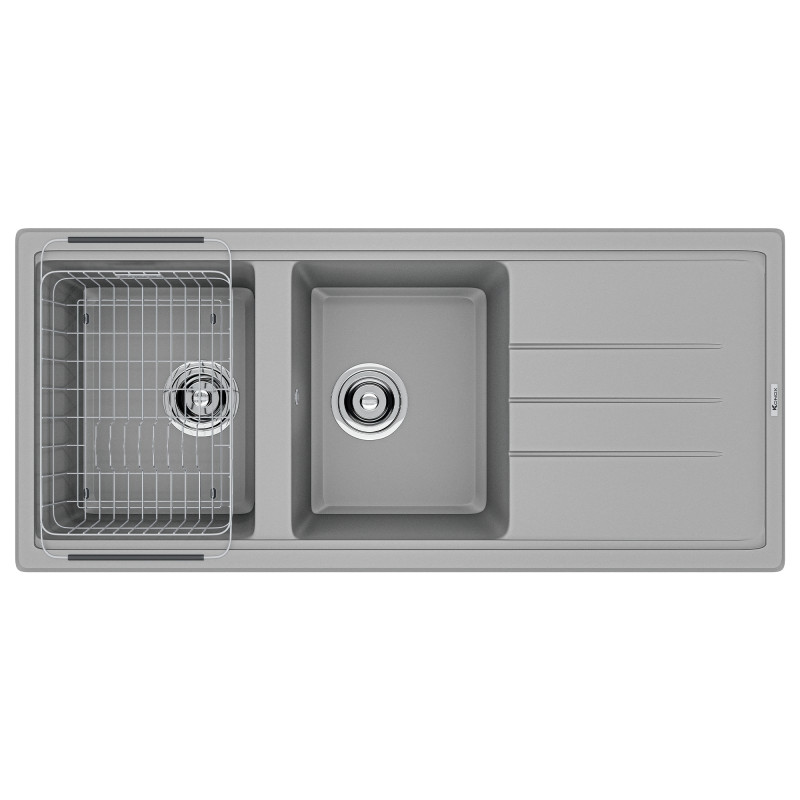 Chậu rửa bát 2 hố KONOX Premium KS11650 2B (1160*500*215mm) - Image 5