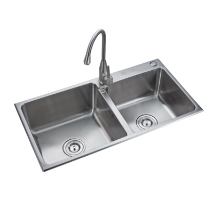 Chậu rửa bát 2 hố lệch FEUER FS 266H (820x450x200mm) - Image 3