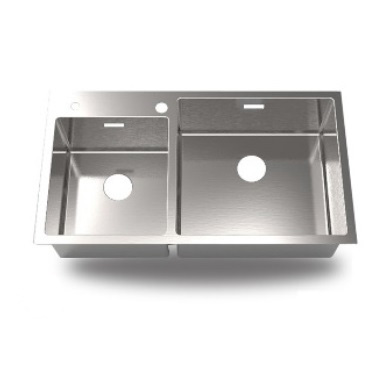 Chậu rửa bát 2 hố lệch FEUER FS 266H (820x450x200mm) - Image 4