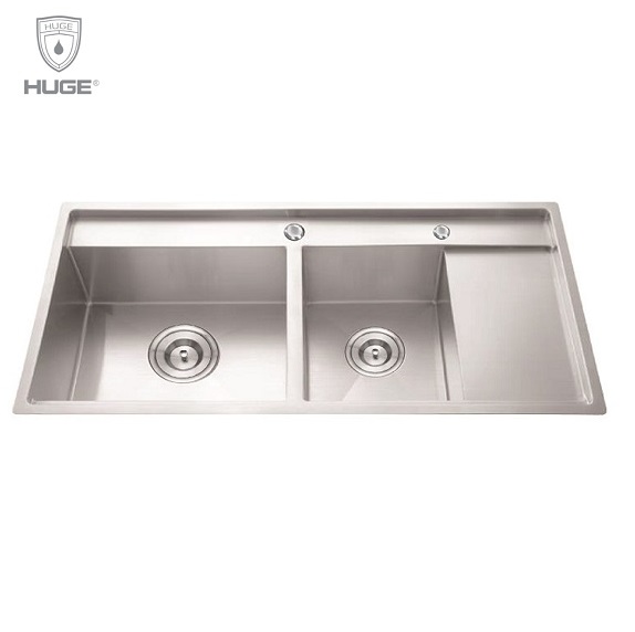Chậu rửa bát 2 hố lệch Huge H-P200A1 (820x480x230mm) - Image 5