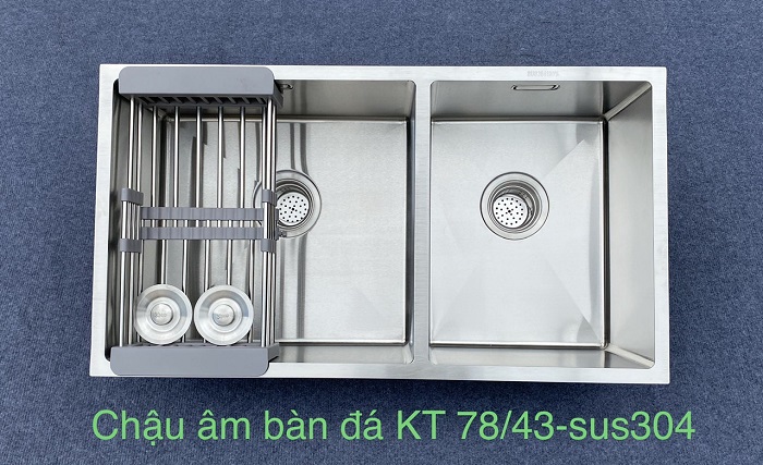 Chậu rửa bát 2 hố lệch Inox SUS304 Kagol BT 8245L (82x45cm) - Image 4