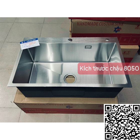 Chậu rửa bát 2 hố lệch Nano Black màu đen Kagol 7843BL (78x43cm) - Image 4