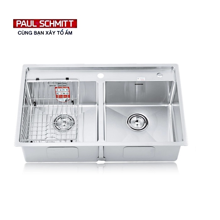 Chậu rửa bát 2 hố lệch Paul Schmitt PA8248-TLD (820x480x230mm) - Image 3
