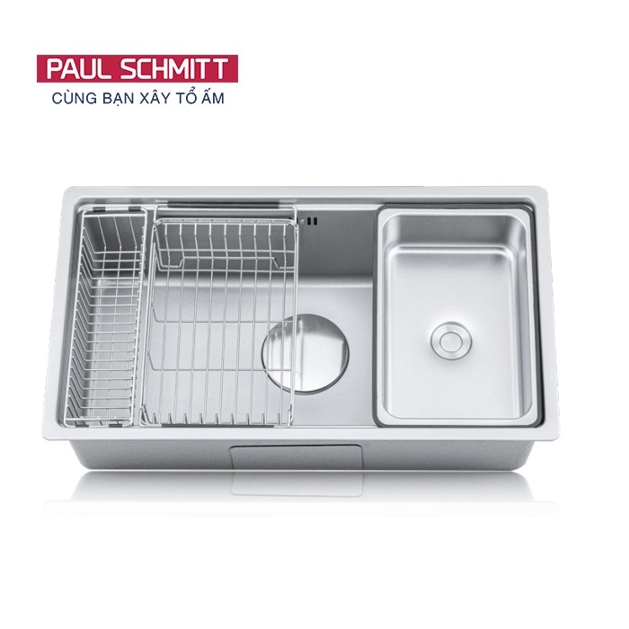 Chậu rửa bát 2 hố lệch Paul Schmitt PA8248-TLD (820x480x230mm) - Image 5