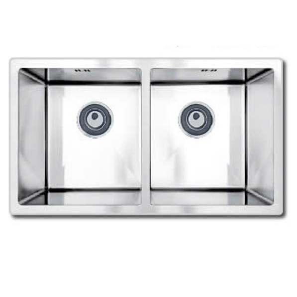 Chậu rửa bát 2 hố lệch Sobisung SB-8245-T (820x450x225) - Image 4