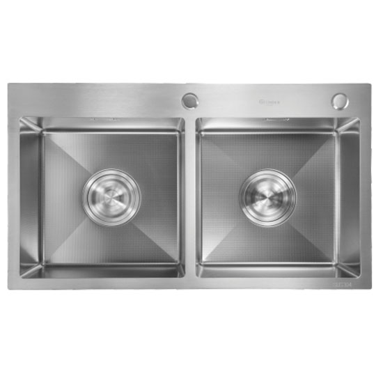Chậu rửa bát 2 hố Nano GRUNDER GR-8246HB (820x460x220mm) - Image 5