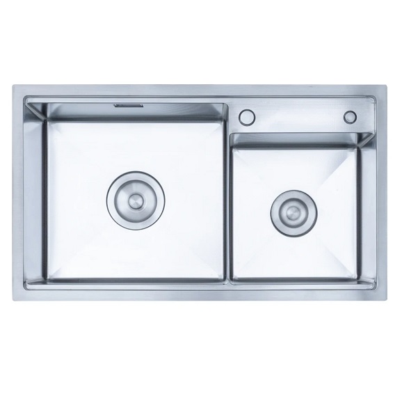 Chậu rửa bát 2 hố NOBINOX LUMIA NJ513B (830x460x230mm) - Image 3