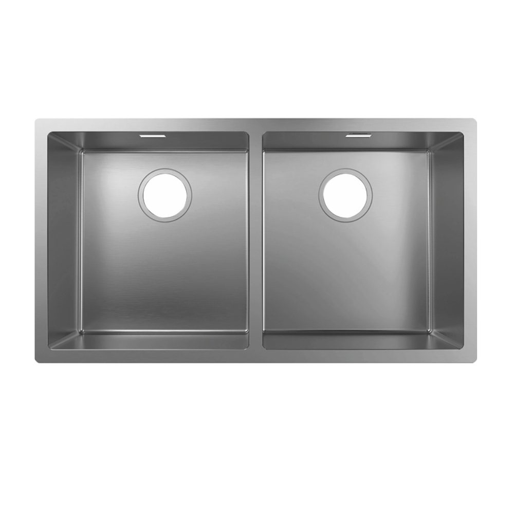 Chậu rửa bát 2 hố thép không gỉ S71 Hansgrohe 43430809 (815x450x190 mm)
