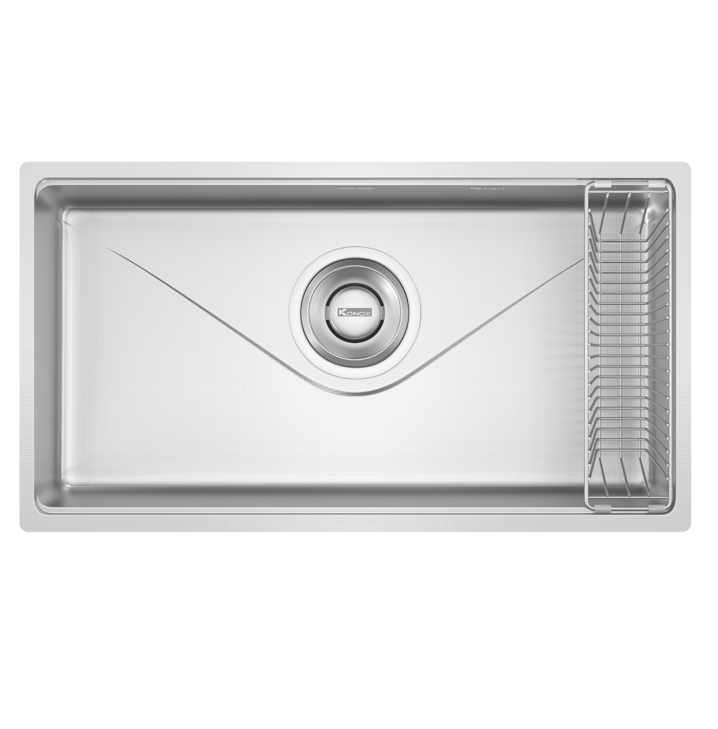 Chậu rửa bát chống xước phong cách Nhật Konox TARI 9051SR (900x515x220mm) - Image 5