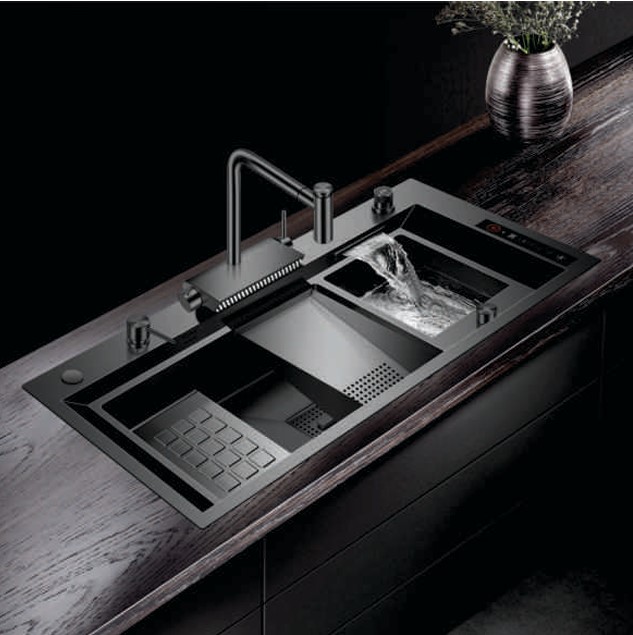 Chậu rửa bát đá 2 hố màu be Geler GL-GR 9248C (920x490x205mm) - Image 4