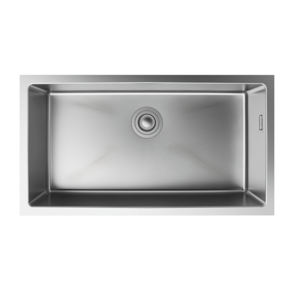 Chậu rửa bát đá 2 hộc màu xám S51 Hansgrohe 43316290 (880x510x205 mm) - Image 3