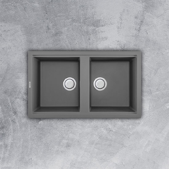 Chậu rửa bát đá Malloca NERO K-10540 - Image 4