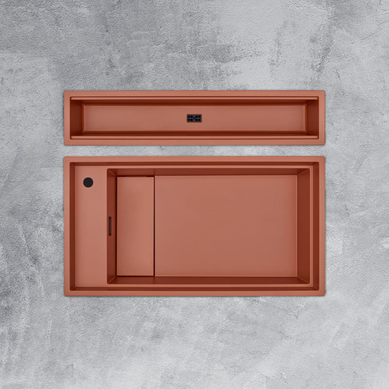 Chậu rửa bát đá màu đen Malloca ZEN K-13040 - Image 4