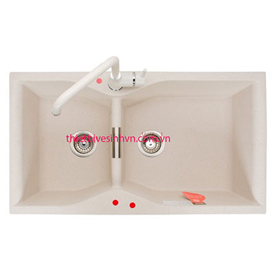 Chậu rửa bát đá nhân tạo Carysil LAC2 Cafe - Image 3