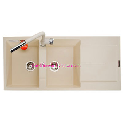 Chậu rửa bát đá nhân tạo Carysil SWA1 Nera (82.5x48cm) - Image 4