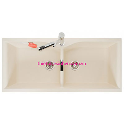 Chậu rửa bát đá nhân tạo Carysil WAL3 nera (56x51cm) - Image 5