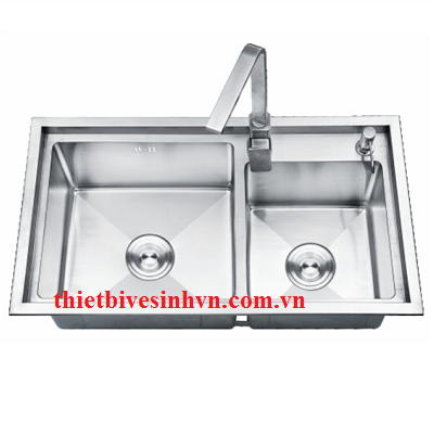 Chậu rửa bát đúc 1 hố Hàn Quốc Sobisung SB-7850 (780x500x225 mm) - Image 3