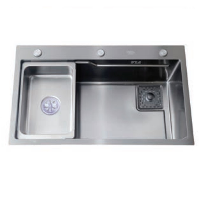 Chậu rửa bát đúc 2 hố cân Cielo 1101 (82x45x23cm) - Image 5