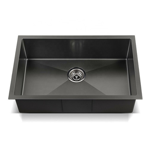 Chậu rửa bát đúc Handmade Inox 304 phủ nano PVD màu ghi xám GRUNDER GR-8246NK - Image 5