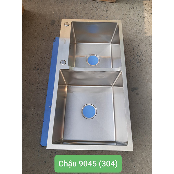 Chậu rửa bát giá rẻ 2 hố 1 bàn Korea TP-H-10045CD (1000x450) - Image 5