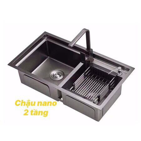 Chậu rửa bát giá rẻ đúc liền khối 2 hố cân Korea TP-8245 (820x450) - Image 4